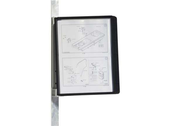 Immagine di Leggio da parete DURABLE VARIO® MAGNET WALL 5 pannelli A4 nero - 591401