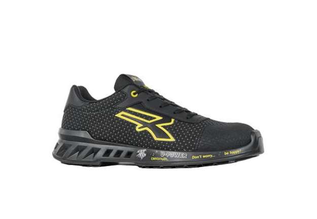 Immagine di Calzatura di sicurezza Matt - S3 SRC CI ESD RedLeve - numero 37 - nero/giallo - U-Power