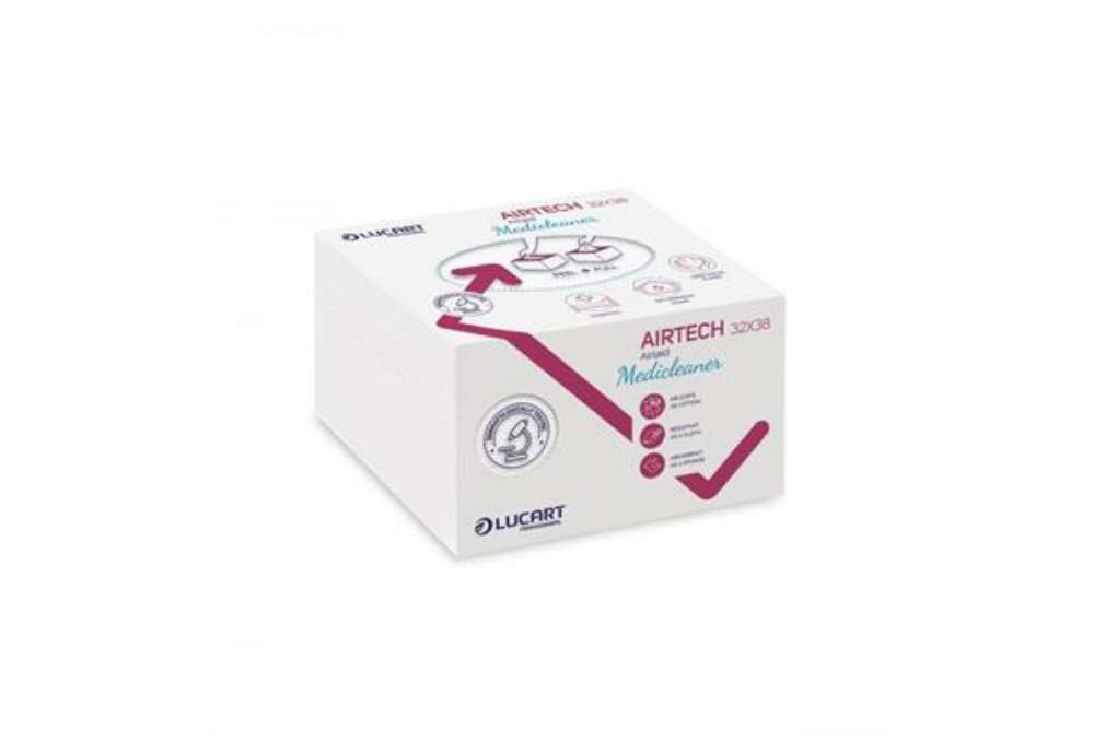 Immagine di Panni multiuso piegati Airtech Medicleaner Lucart Professional 32x38 mm - conf. 60 pezzi - 853024J