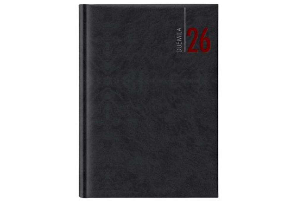 Immagine di Agenda giornaliera 2027 - copertina in carta imbottita - 17 x 24 cm - nero
