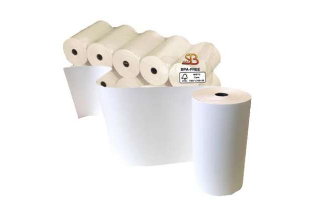 Immagine di Rotolo per calcolatrice e stampante - 110 mm x 30 m - 55 gr - diametro esterno 49 mm - anima 12 mm -