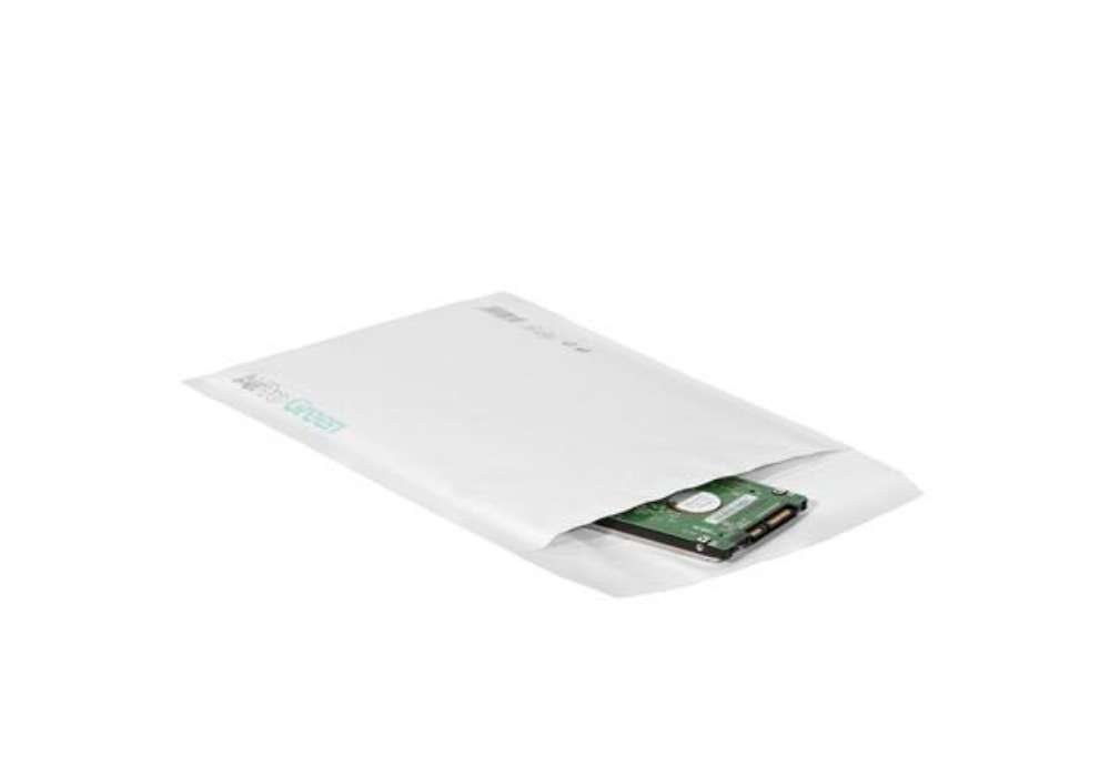 Immagine di Busta imbottita AirPro Green - G/17 (25 x 34 cm) - carta - bianco - Bong Packaging - conf. 100 pezzi