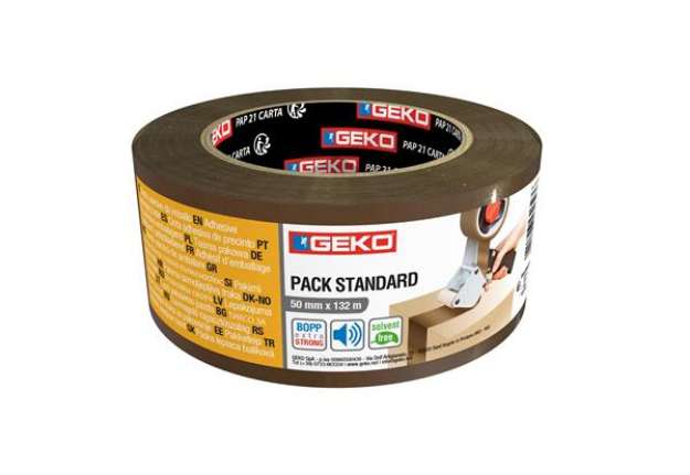 Immagine di Nastro adesivo - 5 cm x 132 m - PLP - avana - Geko