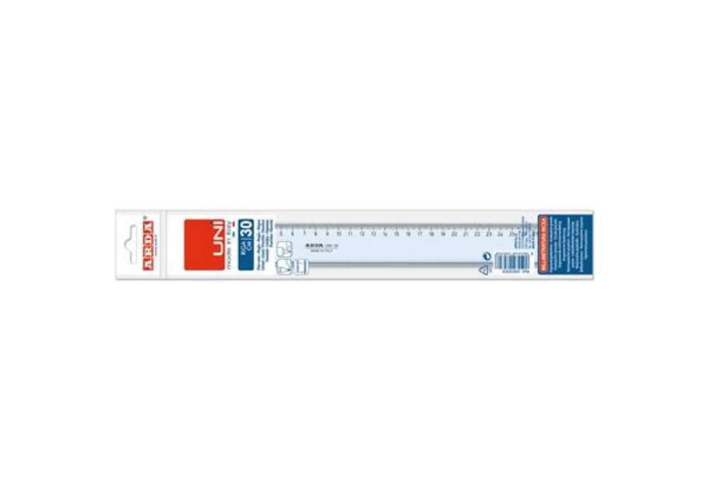 Immagine di Riga ARDA Uni polistirolo termoresistente fumé ottico trasparente 30cm - 28930SS