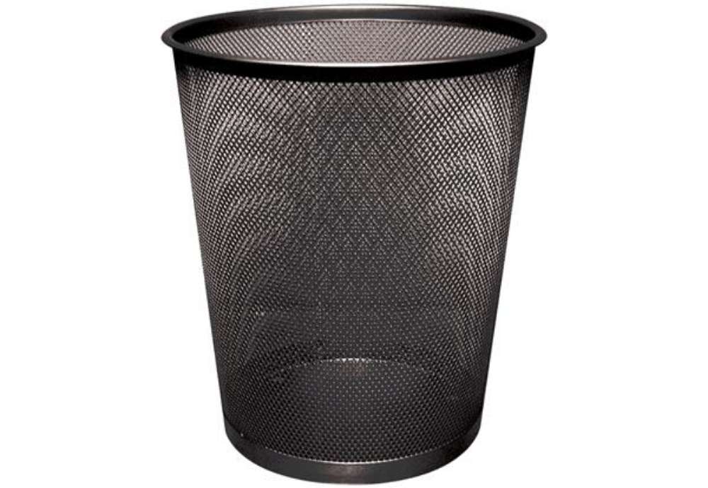 Immagine di Cestino in metallo Q-Connect 19 l h 34,5 cm x diametro 29,5 cm nero KF00871