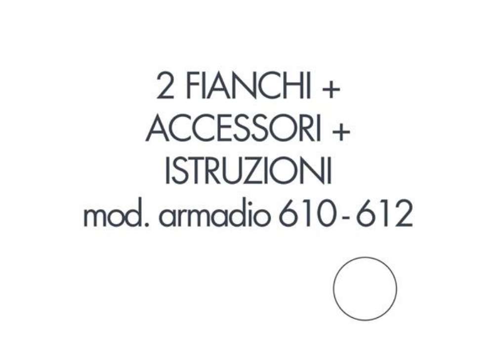 Immagine di Set 2 fianchi + accessori + istruzioni montaggio per armadi 610 - 612 bianco Tecnical 2 - 8051411630
