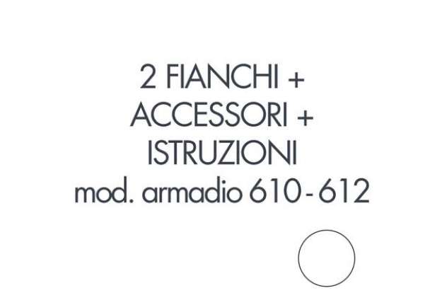 Immagine di Set 2 fianchi + accessori + istruzioni montaggio per armadi 610 - 612 bianco Tecnical 2 - 8051411630