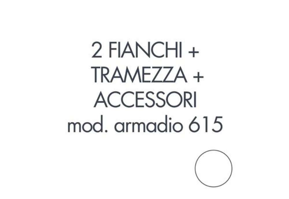 Immagine di Set 2 fianchi + 1 tramezza + accessori + istruzioni per armadio Tecnical 2 615 bianco - 805141163041