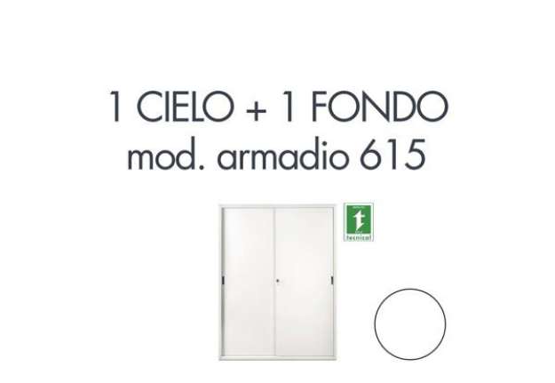 Immagine di Set 1 cielo + 1 fondo per armadio Tecnical 2 615 bianco 805141163043