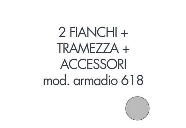 Immagine di Set 2 fianchi + 1 tramezza + accessori + istruzioni per armadio Tecnical 2 618 grigio - - 8051411630