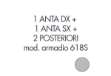Immagine di Set 1 porta sx + 1 porta dx + 2 posteriori per armadio Tecnical 2 618S grigio - 805141163030
