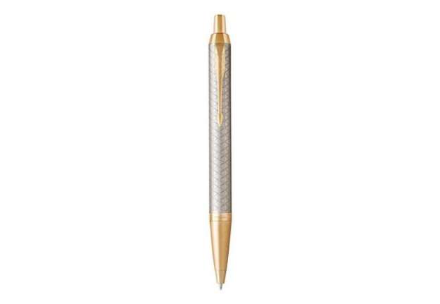 Immagine di Penna a sfera Parker IM punta M inchiostro blu Premium Warm Silver GT - 1931687