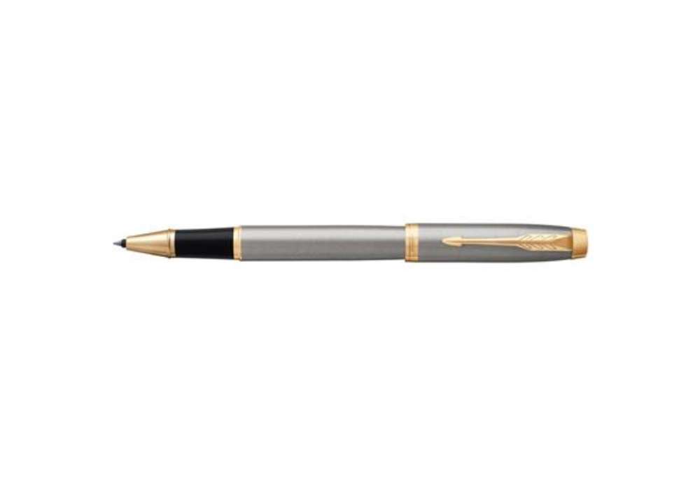 Immagine di Penna roller Parker IM punta F inchiostro nero Brushed Metal GT 1931663