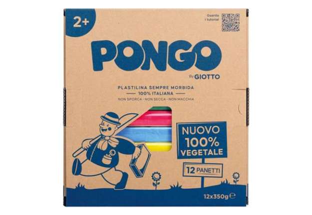 Immagine di Panetto di plastilina vegetale modellabile 350 g conf. da 12 colori assortiti F603600