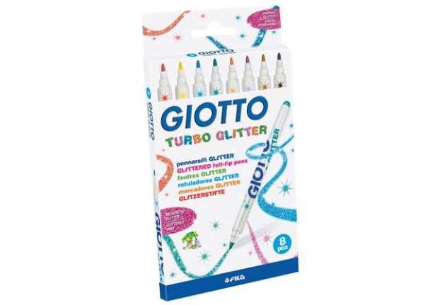 Immagine di Pennarelli Giotto Turbo Glitter in conf. da 8 colori assortiti F425800