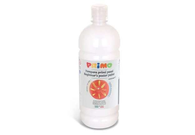 Immagine di Tempera brillante in bottiglia in PET Primo Primi Passi 1000 ml bianco 204BR1000100