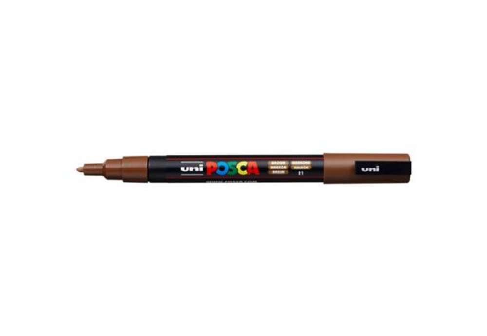 Immagine di Marcatore a tempera Posca Uni-Ball punta tonda 0,9-1,3 mm marrone M PC3M M