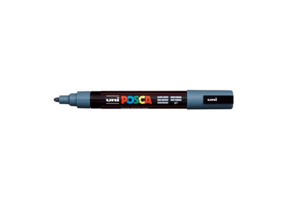 Immagine di Marcatore a tempera Posca Uni-Ball punta tonda 1,8-2,5 mm grigio ardesia M PC5M GA