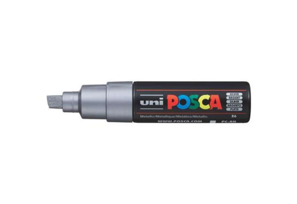 Immagine di Marcatore Uni Posca punta large colore argento M PC8K ARG