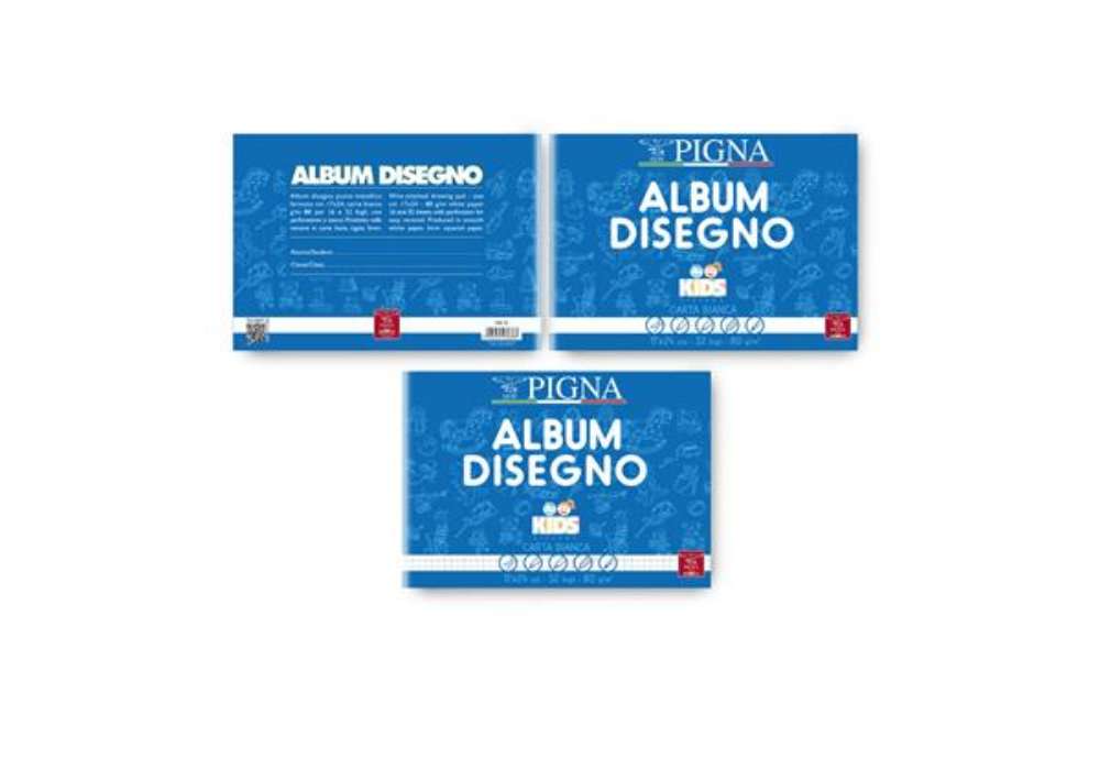 Immagine di Album da disegno Pigna Kids - 17x24 cm 80 g/m² pagine bianche - 32 ff - conf. 10 pezzi - 0202906BI