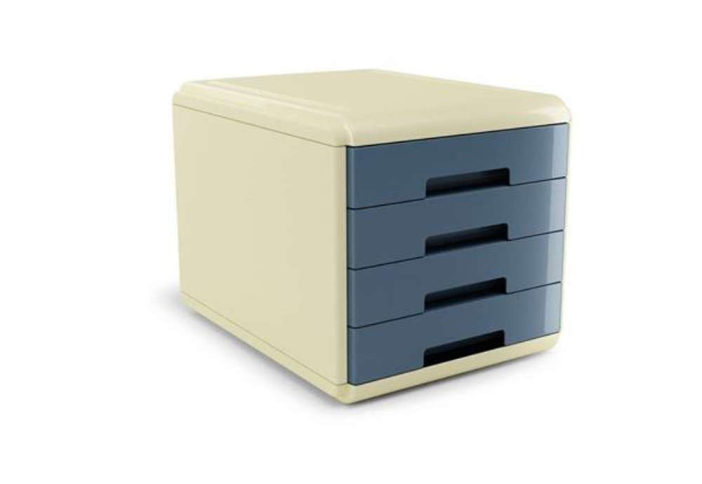 Immagine di Cassettiera Arda Vintage Sugar 4 cassetti 29,5x38,5xH.28,2 cm azzurro - 18P4PSU