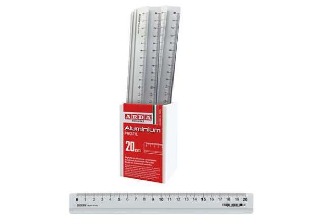 Immagine di Righelli Arda Profil in alluminio - conf. da 15 pezzi da 20 cm 17920BAR