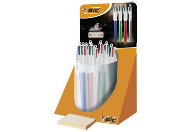 Immagine di Penna sfera scatto multifunzione 4 Colors Glacè - punta 1,0 mm - colori assortiti - Bic - expo 40 pe