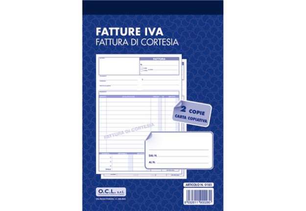 Immagine di Blocco fatture di cortesia O.C.L. 14,4x21,6 cm 50x2 copie - 0185