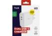 Immagine di Alimentatore 2 porte USB-C 65W Trust Maxo - colore bianco - 25381