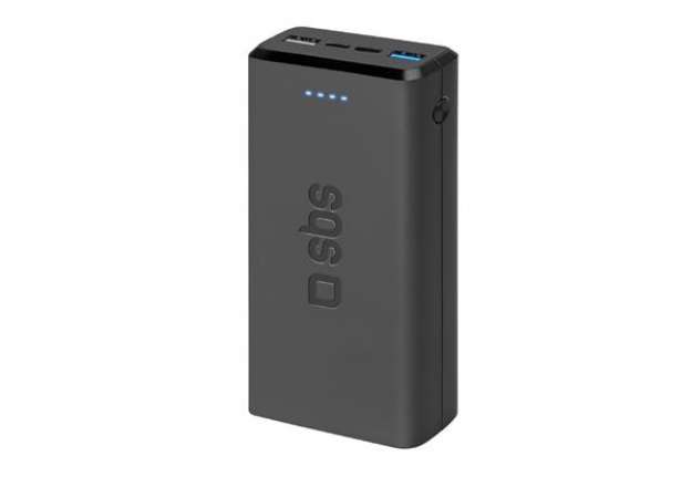 Immagine di Powerbank SBS 20.000 mAh 2 USB 2.1 A - nero - TTBB20000FASTK