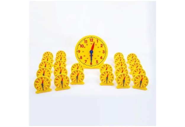 Immagine di Orologi colorati per classi scolastiche Commotion conf. 25 pz (24 per alunni + 1 per insegnante) - c