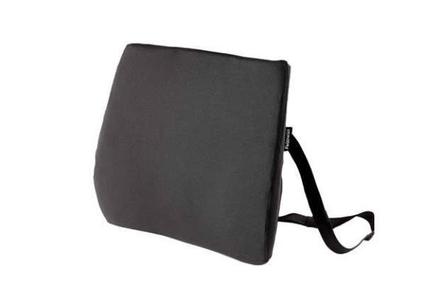 Immagine di Cuscino Lombare Confort Breyta - 33 x 38 x 9 cm - in tessuto - nero - Fellowes