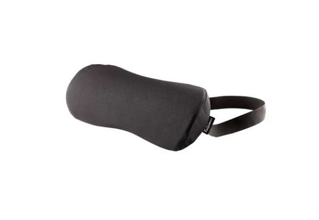 Immagine di Cuscino Lombare Breyta - 17 x 35 x 6 cm - in tessuto - nero - Fellowes