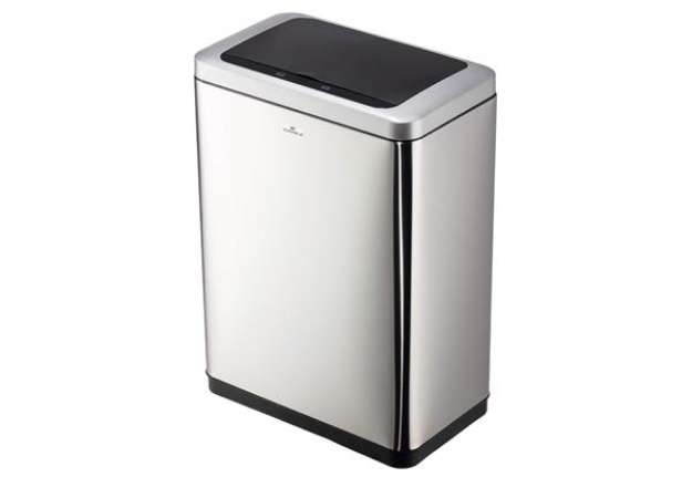 Immagine di Cestino con sensore No TouchDuo - 2 x 20 L - 46,5 x 27 x 65 cm - acciao/PPL - argento metallizzato -