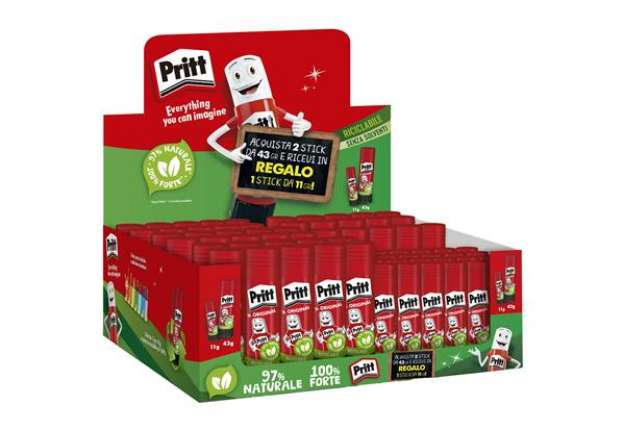 Immagine di Colla Stick - 43 gr + 11 gr - bianco - Pritt - expo 50 + 25 pz