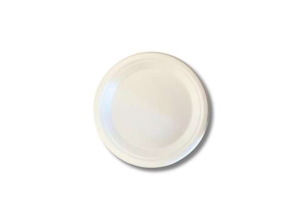 Immagine di Piatto piano in bagassa sbiancata Ferrari Bio 225x19,6 mm - conf. 100 pz - FBIO70