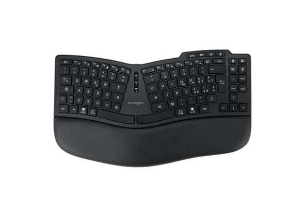 Immagine di Tastiera Ergo wireless ricaricabile - KB675 EQ - nero - Kensington