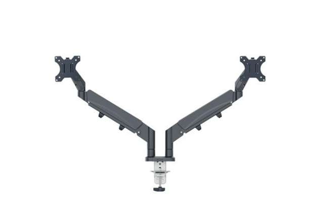 Immagine di Braccio salvaspazio - per 2 monitor - grigio scuro - Leitz