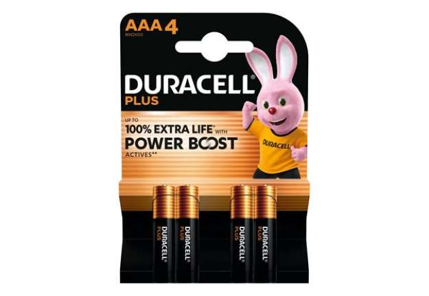 Immagine di Pila ministilo AAA - 1,5V - Plus Powerboost - MN2400 - Duracell - blister 4 pezzi