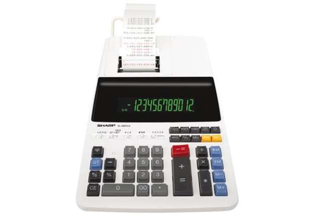 Immagine di Calcolatrice scrivente - 12 cifre - 2 colori di stampa - Sharp