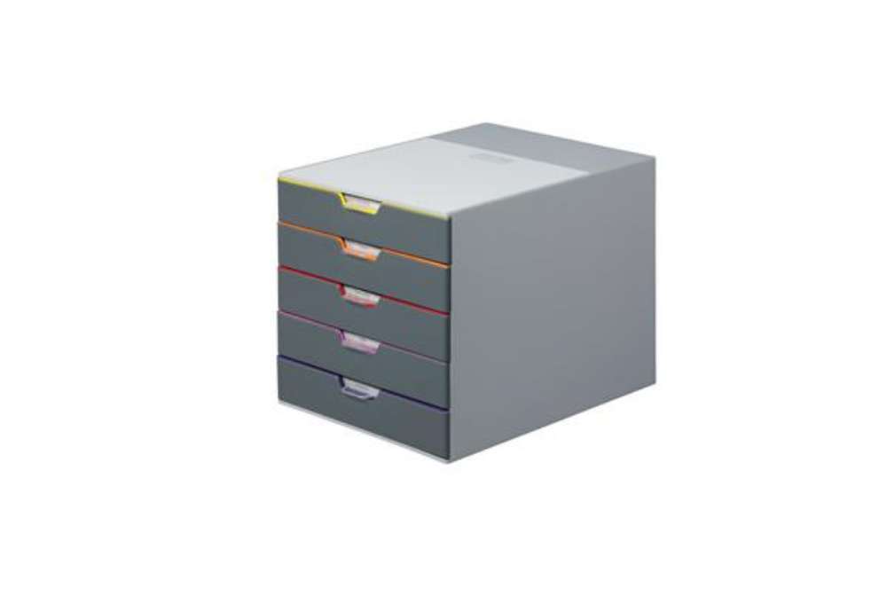 Immagine di Cassettiera in plastica di alta qualità VARICOLOR® Durable 5 cassetti 7605-27
