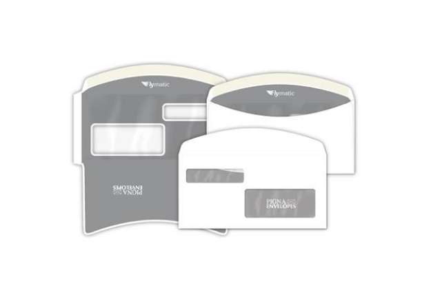 Immagine di Buste con 2 finestre Pigna Envelopes FLY-Matic 2 80 g/m² 115x230 mm bianco conf. 1000 - 0224302
