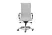 Immagine di Poltrona direzionale girevole Unisit Pollux Space PXP schienale alto in rete bianco - con braccioli