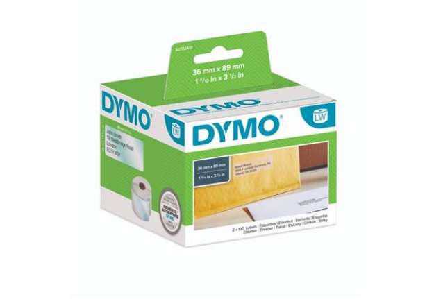 Immagine di Rotolo da 260 etichette Dymo LabelWriter Indirizzi Estesi 89x36 mm trasparente S0722410