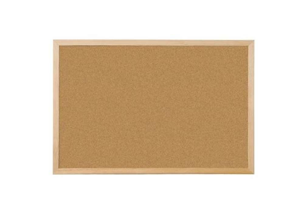 Immagine di Pannello in sughero Q-Connect 120x90 cm con cornice in legno - KF03568