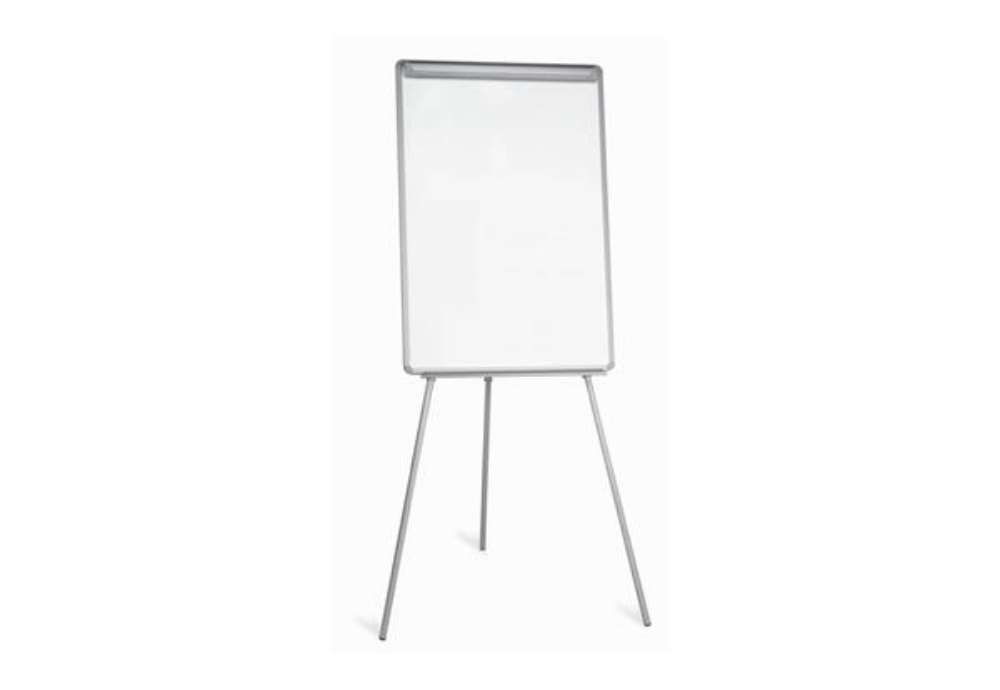 Immagine di Lavagna magnetica a fogli mobili con treppiede Q-Connect 70x100 cm plastica grigio - KF04166