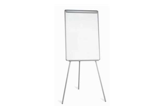 Immagine di Lavagna magnetica a fogli mobili con treppiede Q-Connect 70x100 cm plastica grigio - KF04166