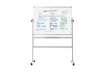 Immagine di Lavagne cancellabili Bi-office Revolver - magnetica doppia girevole bianca - 120x90 cm bianco - QR02