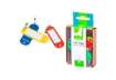 Immagine di Targhette portachiavi Q-Connect 5,8x2 cm plastica colori assortiti conf. da 6 - KF02036