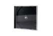 Immagine di Porta CD/DVD Q-Connect Jewel case standard sp. 10 mm nero/trasparente conf. 10 pezzi - KF02209